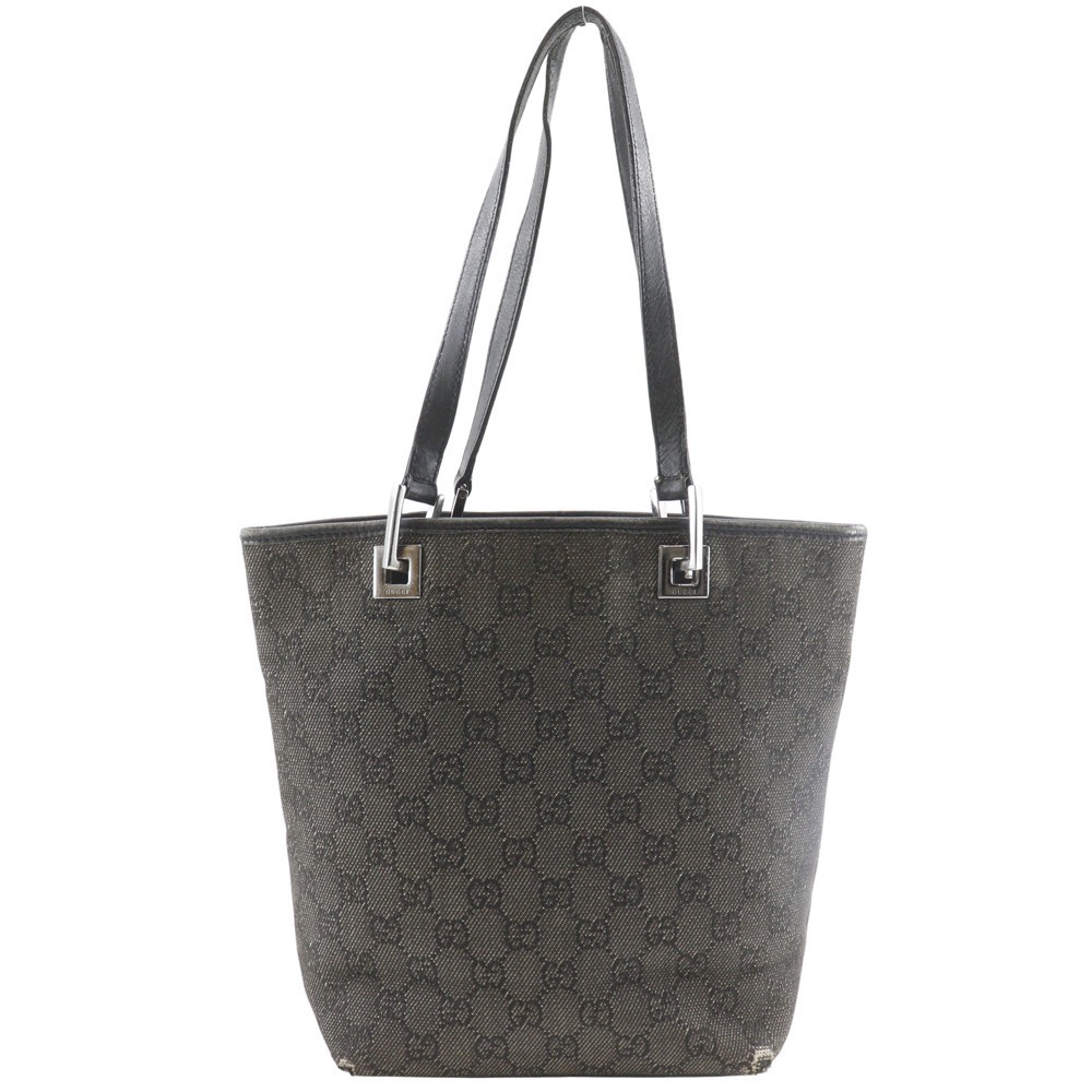 GUCCI GG Denim Tote Bag Black